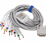 Juego de 10 latiguillos, conector "banana-4mm